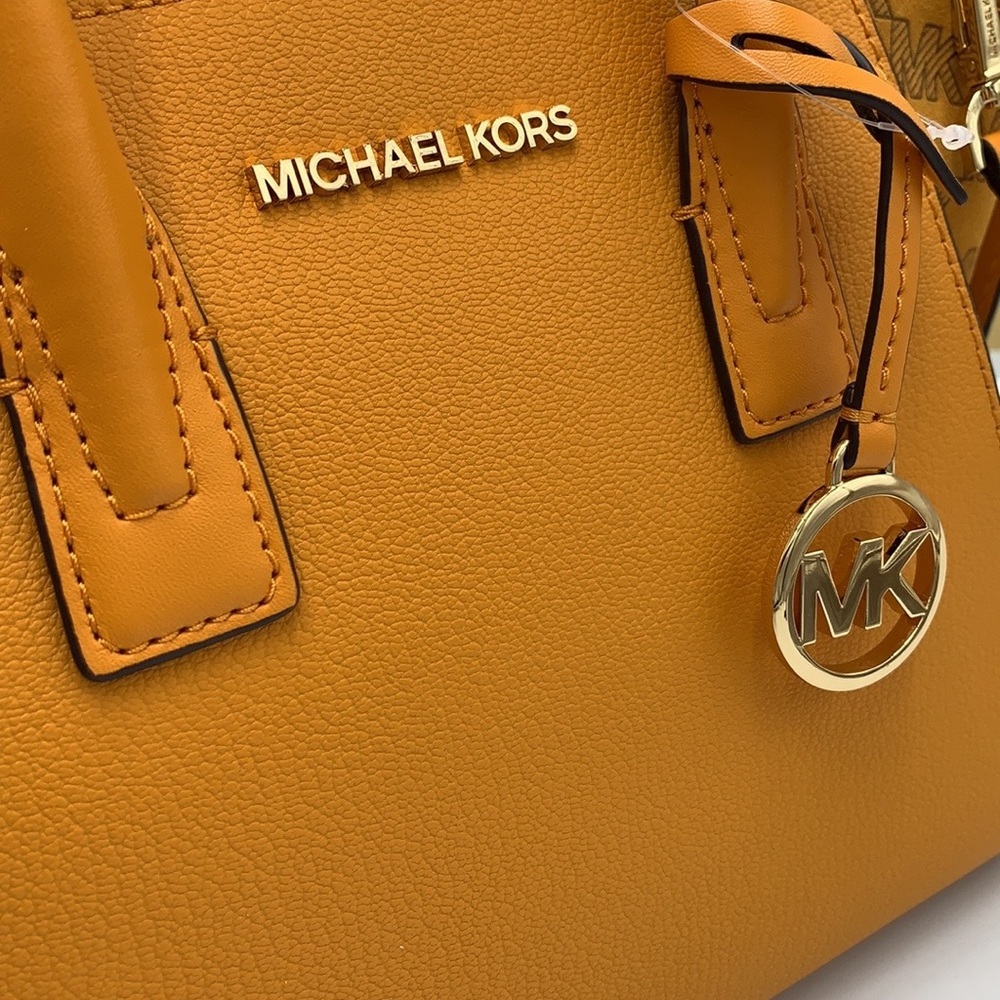 MICHAEL KORS AVRIL SMALL TOP ZIP SATCHEL CROSSBODY BAG HONEYCOMB COLOR - Picture 12 of 14